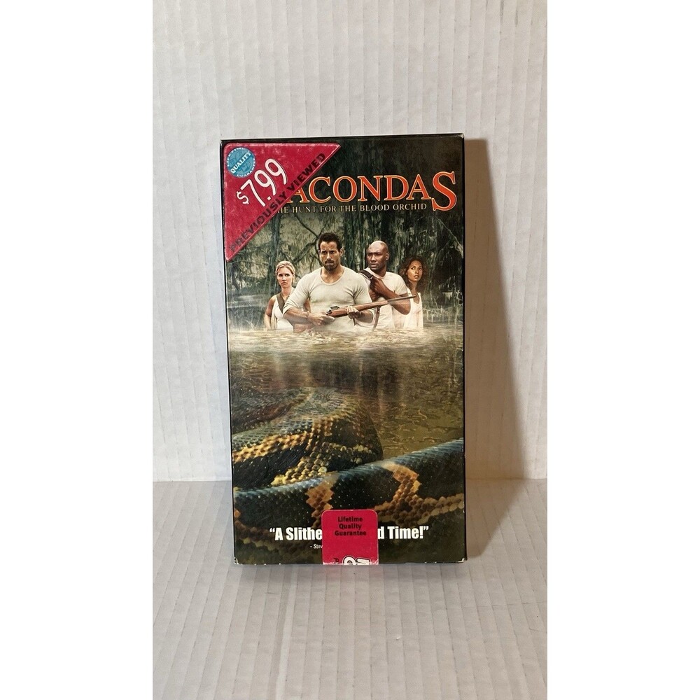 Anacondas: The Hunt for the Blood Orchid VHS Tape Tested RARE